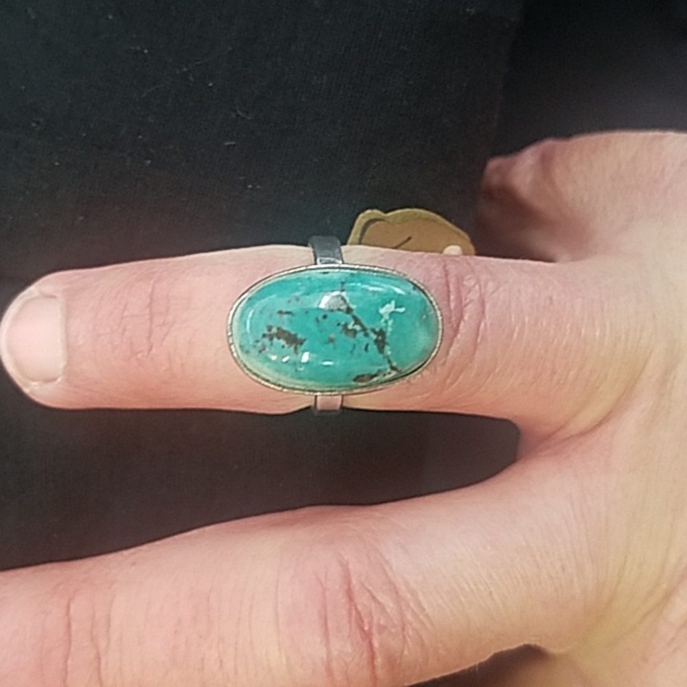 SS Turquoise Ring - Picture 3 of 3